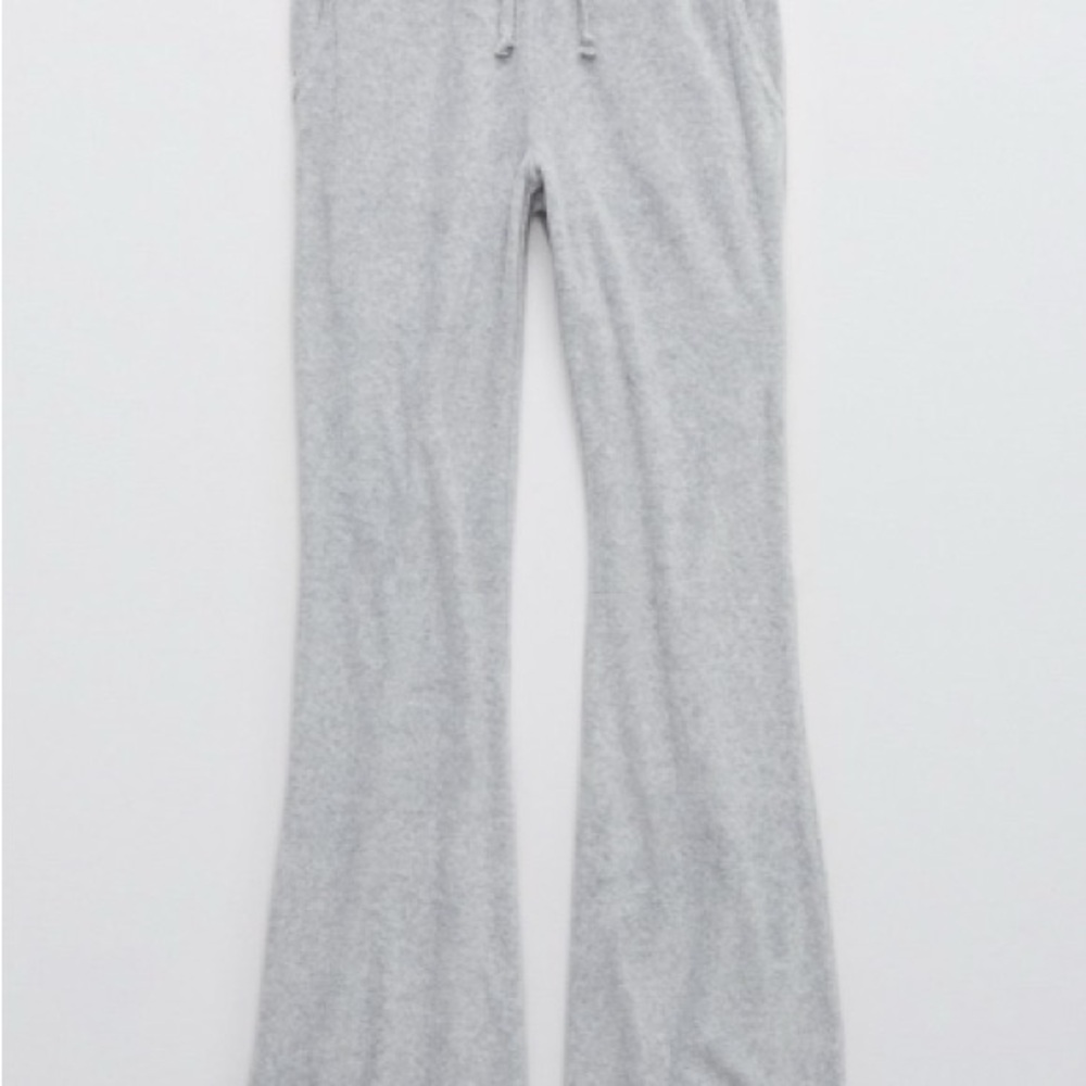 Aerie Kick it Flare Velour High Waisted Pants